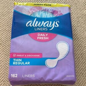 Always Liners Daily Fresh Jumbo Pack - 162 Liners